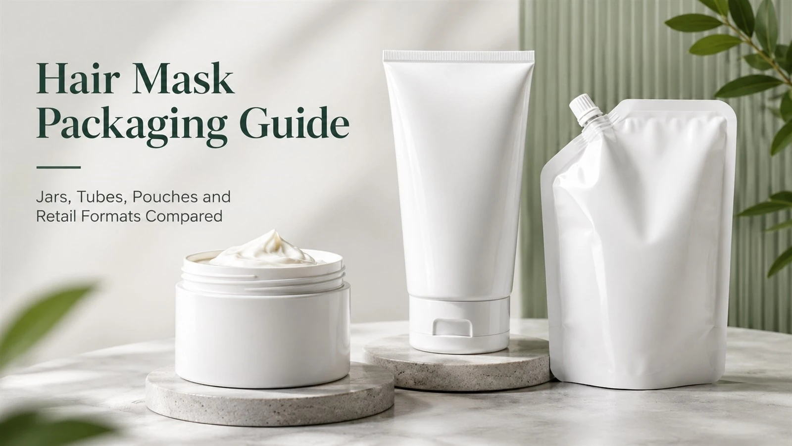 Hair mask packaging options including a jar tube and pouch Hair mask packaging options including a jar tube and pouch